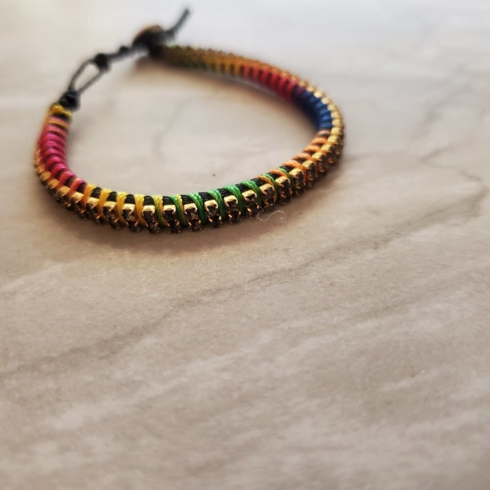 🌈 Stella and Dot Rainbow Rhinestones Crystals Colorful Visionary Bracelet 🌈 - Picture 6 of 8